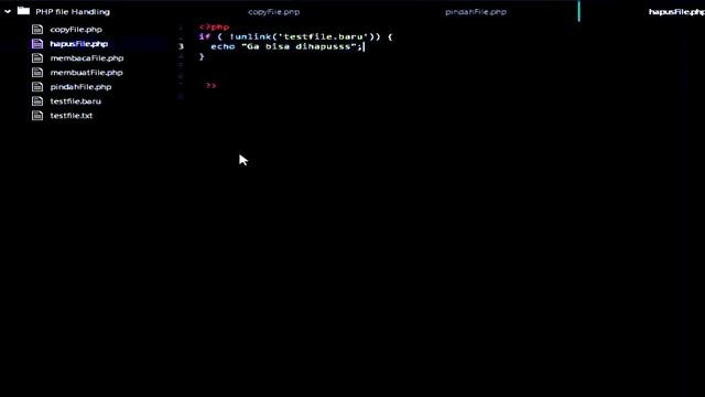 php file handling: hapus file смотреть онлайн