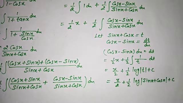 Typical questions for integration Integration of 1/1+ tanx | Integration of 1/1 + secx смотреть онлайн