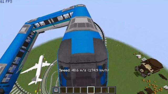Minecraft rollercoaster using MTR mod! смотреть онлайн