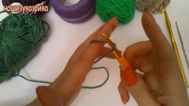 Вяжем крючком воздушную петлю. смотреть онлайн