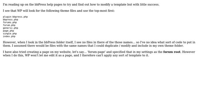 Wordpress: bbPress: modifying template for forum index смотреть онлайн