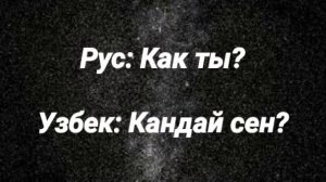 РУСЧА УЗБЕКЧА СУЗЛАШУВ 1 дарс ТАНИШУВ || РУССКИЙ УЗБЕКСКИЙ РАЗГОВОРНИК урок 1 ЗНАКОМСТВА