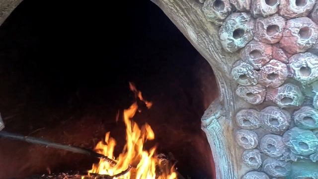 Барбекю во дворе, ТРУБА дымохода из арт бетона, что будет с цементом в трубе после огня. смотреть онлайн