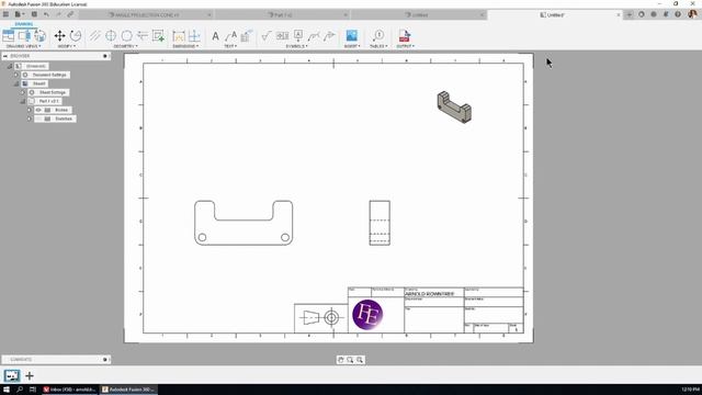 Fusion 360 2D Drawing Tutorial | Its semi-automatic! смотреть онлайн