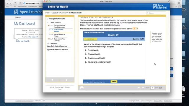 Apex Learning  Accessing Your Course
