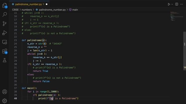 Python program to check palindrome number in Hindi | CBSE Class 11 & 12 Computer Science смотреть онлайн