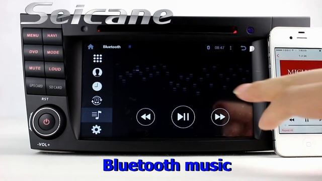 Seicane-OEM Quad-core Android 5.1 car stereo dvd TV for 2004-2011 Benz W219 Sat Nav with Bluetooth смотреть онлайн