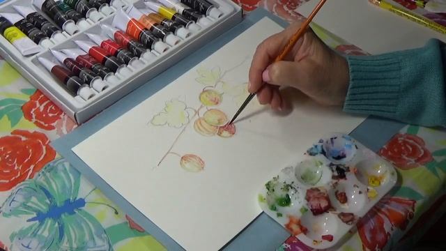 Как нарисовать ягоды Крыжовник смотреть онлайн