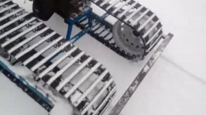 Самодельная гусеница для мотоблока,не большой пробный выезд,