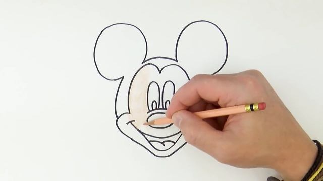How to Draw Mickey Mouse Easy Cartoon Drawing for beginners Step by Step смотреть онлайн