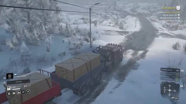Продолжаю проходить SNOW RUNNER карта Кольский полуостров смотреть онлайн