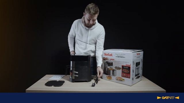 Fritéza horkovzdušná Tefal EY505D15 Easy Fry&Grill 2v1 | unboxing смотреть онлайн