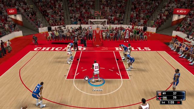 Michael Jordan Highlights - Bulls vs. Knicks | NBA 2K14 (Crazy Dunks!) смотреть онлайн