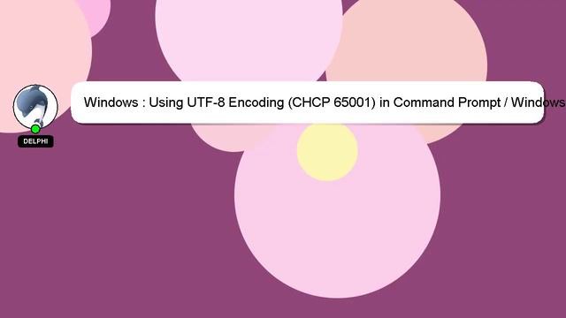 Windows : Using UTF-8 Encoding (CHCP 65001) in Command Prompt / Windows Powershell (Windows 10) смотреть онлайн