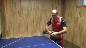Начало атаки ударом слева (скруткой) со стола. Урок по настольному теннису