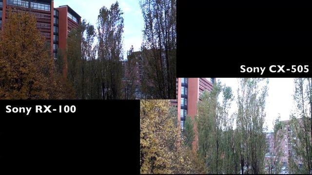 Sony RX-100 vs Sony CX505 смотреть онлайн