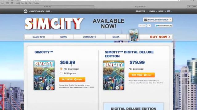 SImcity: Mac Version Release Date June 11th смотреть онлайн