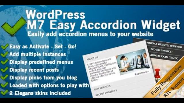 Preview M7 Easy Accordion Menus Widget for WordPress смотреть онлайн