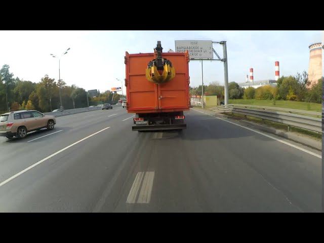 Еду на велосипеде по МКАД, за грузовиком в "воздушном мешке" смотреть онлайн