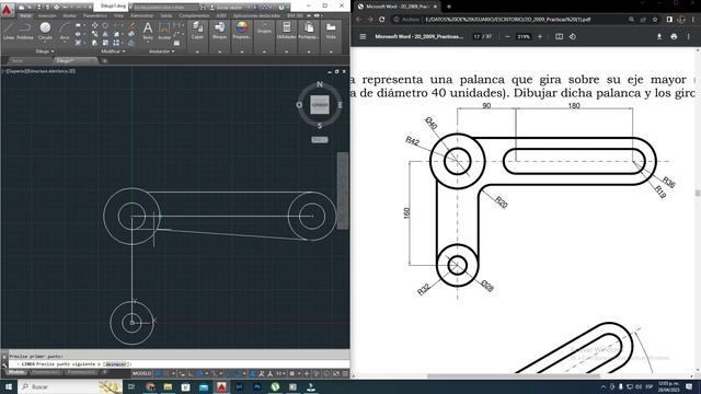 EJERCICIO 24 DE AUTOCAD смотреть онлайн