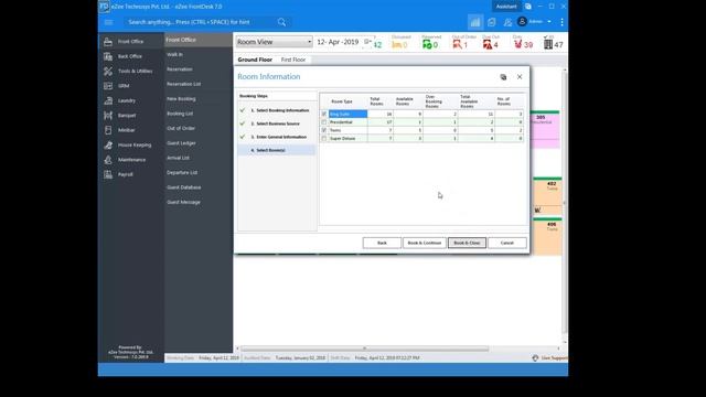 PRENDRE UNE RESERVATION AVEC LE LOGICIEL EZEE FRONTDESK смотреть онлайн