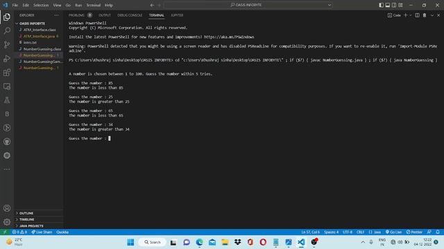 Number Guessing Game || Java Programming || Oasis Infobyte Internship || Task 2 смотреть онлайн