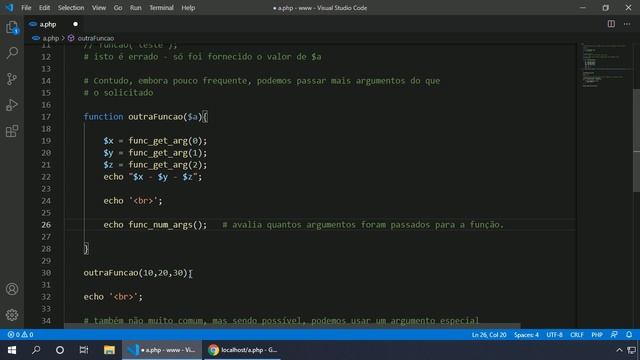 PHP 8 #036 NOTAS ADICIONAIS SOBRE PARÂMETROS E VARIADIC PARAMETER смотреть онлайн