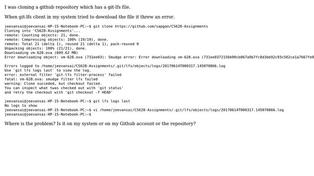 Ubuntu: "This repository is over its data quota" when cloning GitHub repo смотреть онлайн
