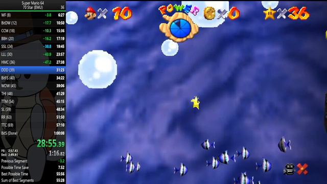 Super Mario 64 70-Star (EMU) in 56:53 смотреть онлайн
