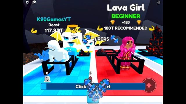 Destroying Lava Girl At Deadlifts!!! Deadlift Simulator Roblox смотреть онлайн