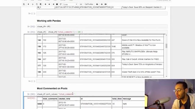 Lesson-04 : Most Commented on Posts - Facebook Data Analysis with Python смотреть онлайн