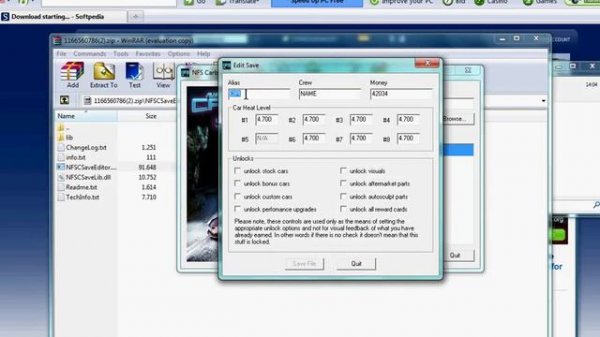 CHEAT FOR NFS CARBON (MONEY AND UNLOCK ALL CARS)