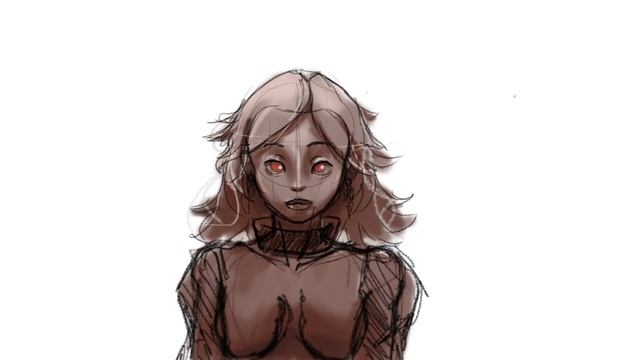 a random character sketch | timelapse |krita смотреть онлайн