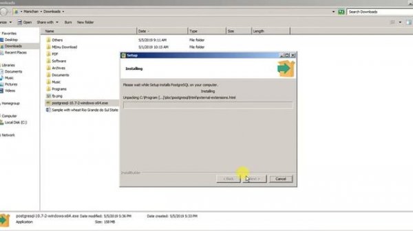 Installing PostgreSQL database with PostGIS in Windows