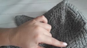 Капор спицами / Мой вариант ленивого вязания капора спицами/ Как связать капор #2