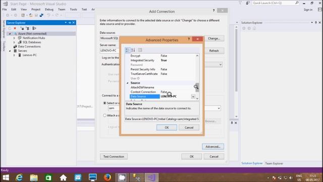 Connect MS SQL Server To Visual Studio 2017 смотреть онлайн