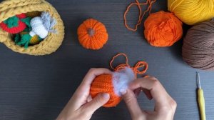 Тыква крючком. Как быстро связать тыкву на хэллоуин. Первый способ.