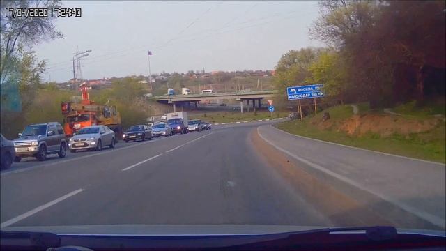 Выезд из Ростова-на-Дону, Александровка, 40 лет победы на М4 Дон 17.04.20. смотреть онлайн