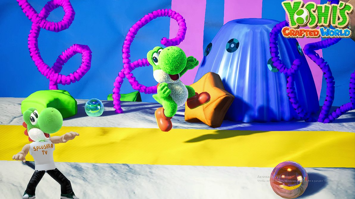 Йоши Приключения в рыбном месте. Прохождение yoshis crafted world смотреть онлайн