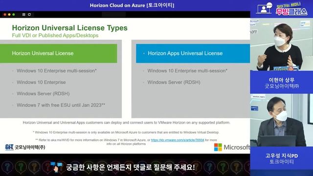 [제37회 GIT Web Talk(토크아이티_MS)] Horizon Cloud on Azure смотреть онлайн