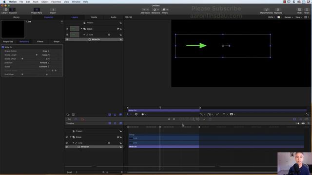 How to Animate a Line and Make it to Stay Visible Apple Motion 5 (4k UHD) смотреть онлайн