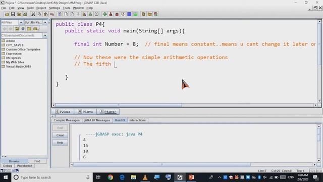 Java Program 4 | Constant Variable And Arithmetic Operations | Chapter 1 | Multimedia Programming смотреть онлайн
