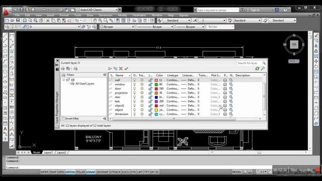 how to create Attractive plan in autocad || draw 2D drawing with layer properties || 2D plan drawin смотреть онлайн
