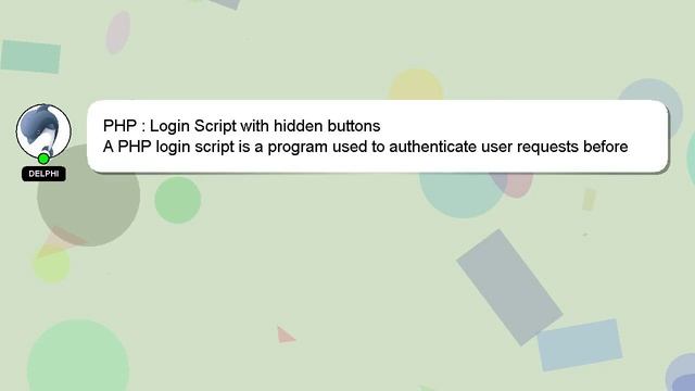 PHP : Login Script with hidden buttons смотреть онлайн
