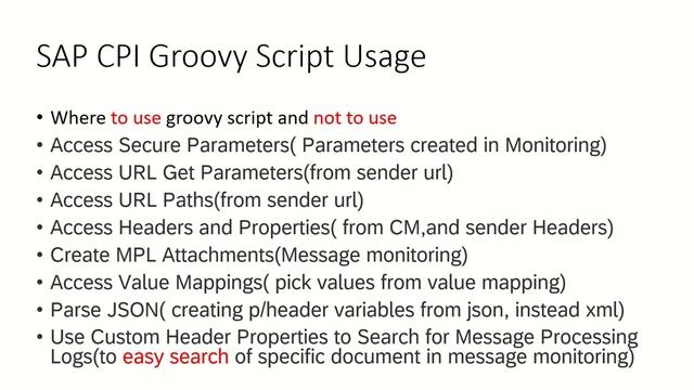SAP CPI GroovyScript usage ans sample template смотреть онлайн
