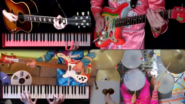 Lucy In The Sky With Diamonds | Studio Reproduction | Guitars, Bass, Drums Piano Cover смотреть онлайн