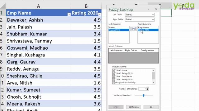 Fuzzy Lookup | How to Reconcile Names of Different Spellings in Excel смотреть онлайн