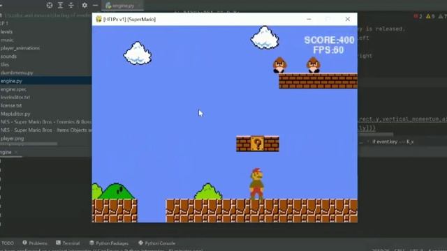 Super Mario Game with python and pygame | CodeWithDakshi смотреть онлайн