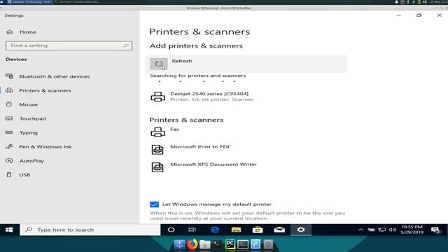 Virtual-Box, Windows 10 Printer Setup смотреть онлайн