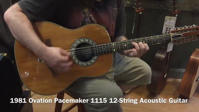 1981 Ovation Model 1115 Pacemaker 12-String Acoustic Guitar смотреть онлайн